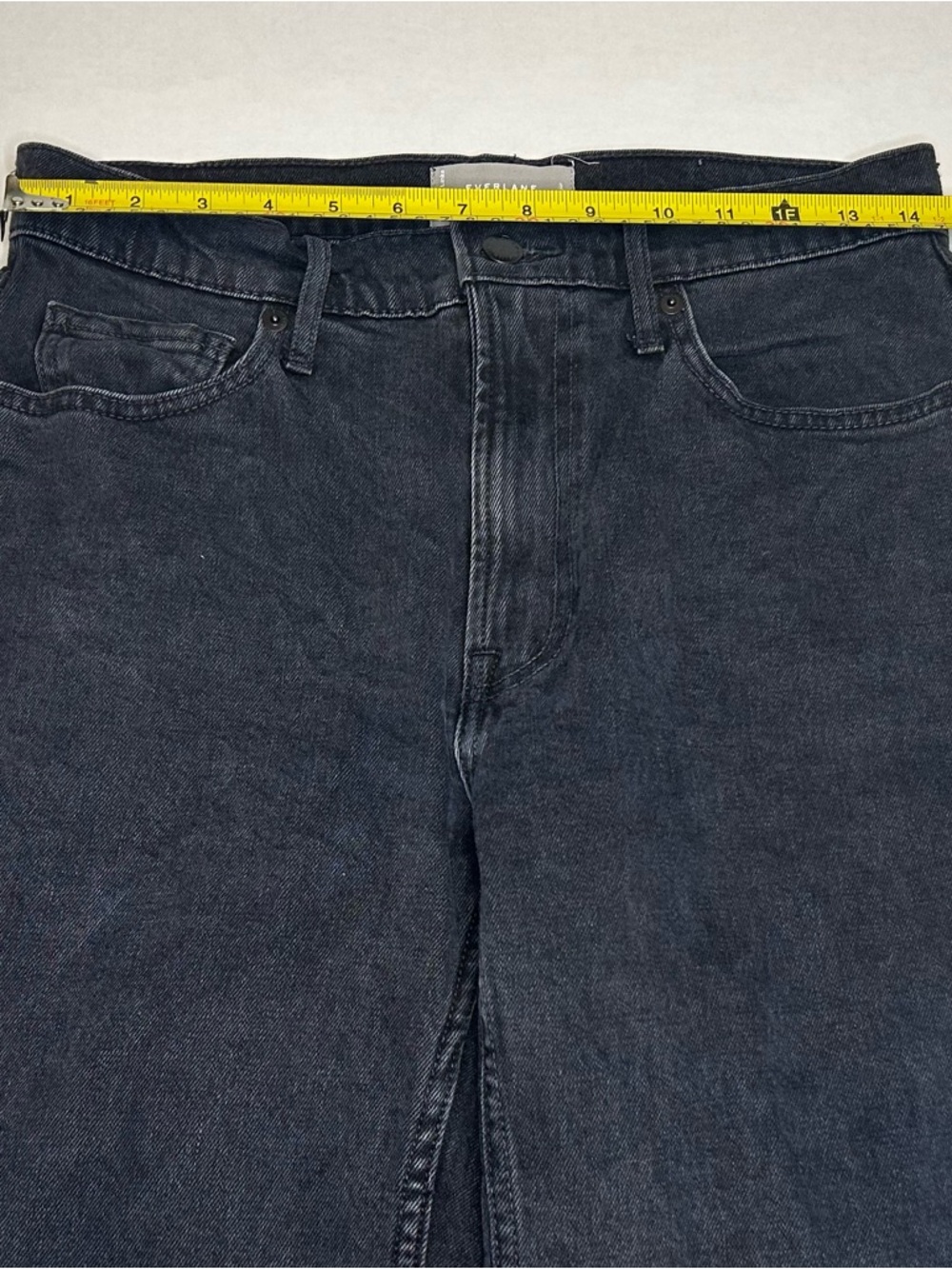 Everlane Charcoal Gray High-Rise Straight Jeans Size 28 - Picture 7 of 10